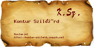 Kontur Szilárd névjegykártya