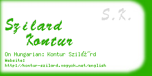 szilard kontur business card